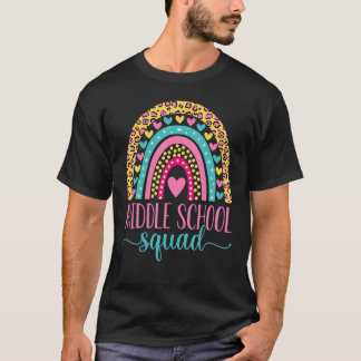 T-shirt Middle School Squad Team Teacher Girls Boys Back T