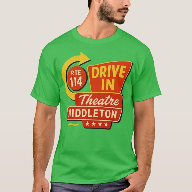 T-shirt Middleton Rt 114 Drive-In Middleton, MA Retro Driv (Devant)