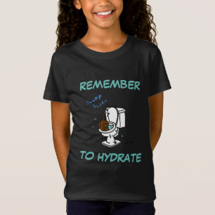 T-Shirt Midge "Pensez à Hydrater" Chemises noires
