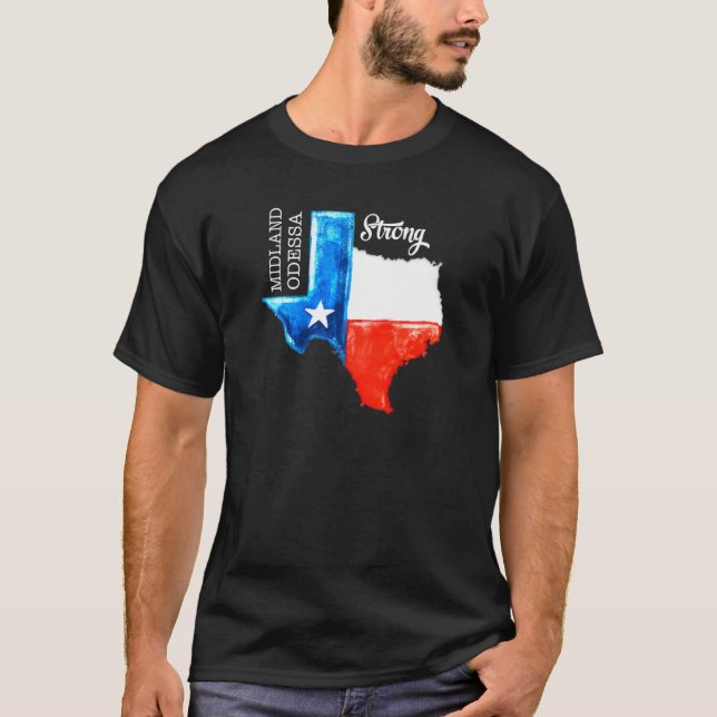 T-shirt Midland Odessa Forte Drapeau Texas 432 Hommes Femm (Devant)