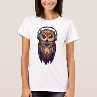 T-shirt Midnight Echo – Abstract Owl with Soul