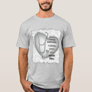 T-shirt Midwife Nurse Gray Heart