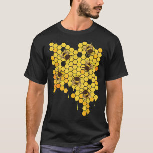T-shirt Miel Bee Hive Honeycomb apiculture apiculteur