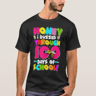 T-shirt Miel J'Ai Bouzé Pendant 100 Jours D'Enseignant