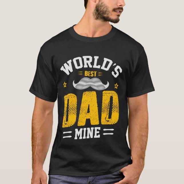 T-shirt Mienne du meilleur papa du monde - Cadeaux du père (Devant)