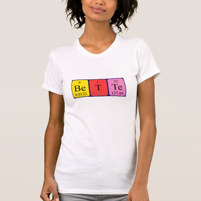T-shirt Miette périodique nom de la table chemise (Devant)