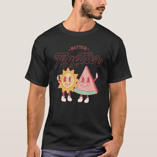 T-shirt Mieux Ensemble Soleil Et Watermelon Vacatio Été (Devant)
