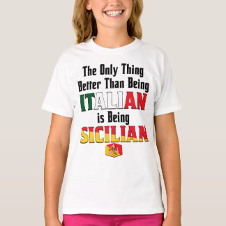 T-shirt Mieux qu'être italien, c'est être sicilien