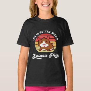 T-shirt Mieux Vivre Au Coucher Du Soleil Avec Un Cochon De