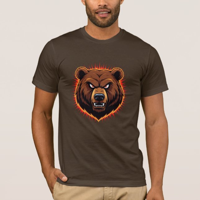 T-shirt Mighty Bear – Raw Strength of Nature (Devant)