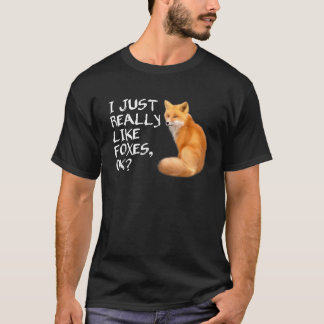 T-shirt Migné J'Aime Vraiment Foxes Ok T Shirt Fox Tee