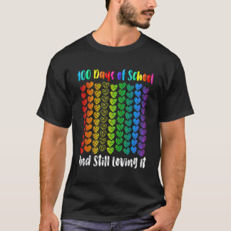 T-shirt Mignon 100 Jours D'École Et Toujours L'Adorer Coeu