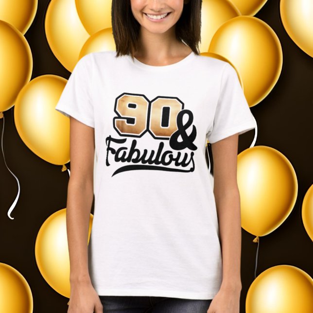 T-shirt mignon 90ème art de mots fabuleux Anniversaire (Créateur téléchargé)