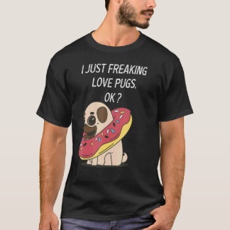 T-shirt Mignon amour de carlin Je suis complètement amoure