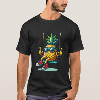 T-shirt mignon ananas pivotant drôle Swinger