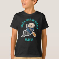 Mignon animal marin nautique "Loutre sauvage et li