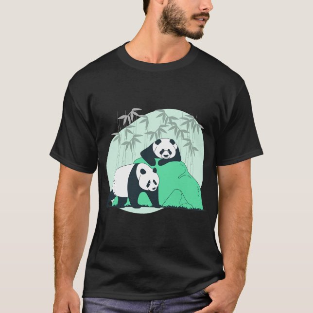 T-shirt mignon animaux en peluche Panda (Devant)
