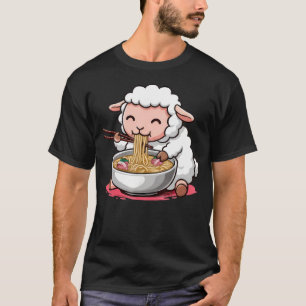 T-shirt Mignon Anime de Nouilles de Mouton Kawaii Bébé Mou