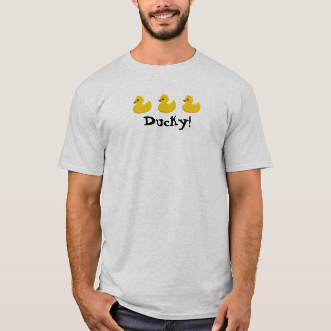 T-shirt MIGNON avec 3 canards en caoutchouc jaunes dans (Devant)