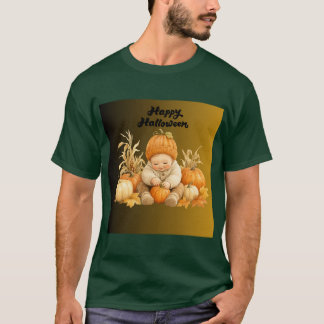 T-shirt Mignon bébé à l'aquarelle dans un bonnet de citrou