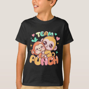 T-shirt Mignon bébé singe punch équipe punch Mignon bébé s