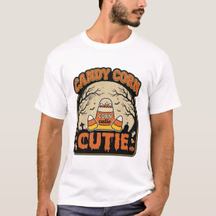 T-shirt Mignon Bonbon de Maïs Design de Vecteur de Hallowe