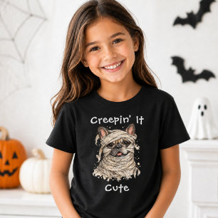 T-shirt Mignon Bouledogue Français Halloween Momie qui Fai