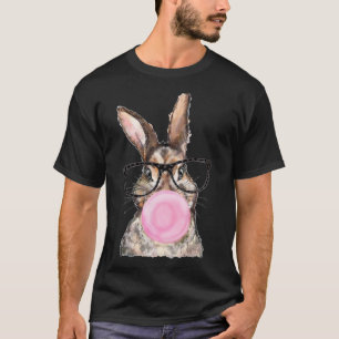 T-shirt Mignon Bunnies Gles Bubble Gum Jour de Pâques Fill