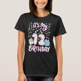 T-shirt Mignon C'est mon gâteau d'anniversaire 12 ans Donu
