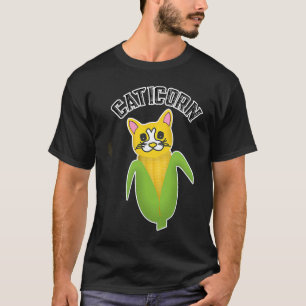 T-shirt Mignon Chat Chaton aime Maïs Caticorn