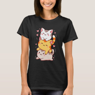 T-shirt Mignon Chat Drôle Kitty Tee Romantique Chats Amant