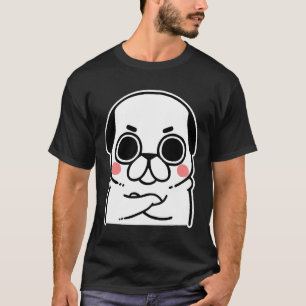 T-shirt Mignon chien carlin chiot puggy propriétaire de l'