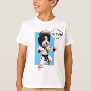 T-shirt Mignon Chien Elvis Impersonator en Karate kimono F