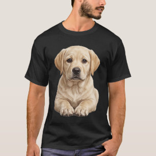 T-shirt Mignon Chiots Labrador Retriever Jaune R