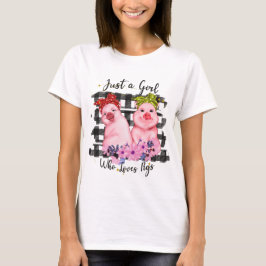 T-shirt mignon cochon amant mot art