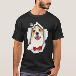 T-shirt Mignon Corgi Tissu Déchiré Corgi Corgi Femmes Hom