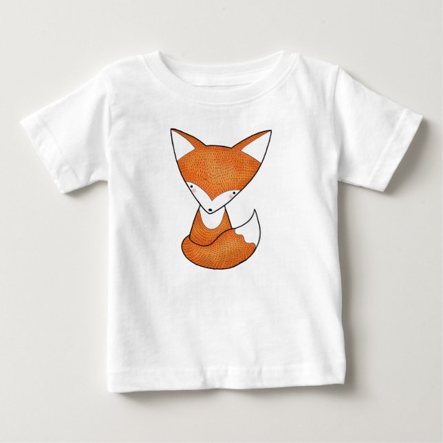 T-shirt mignon d'animal de région boisée de Fox de (Devant)