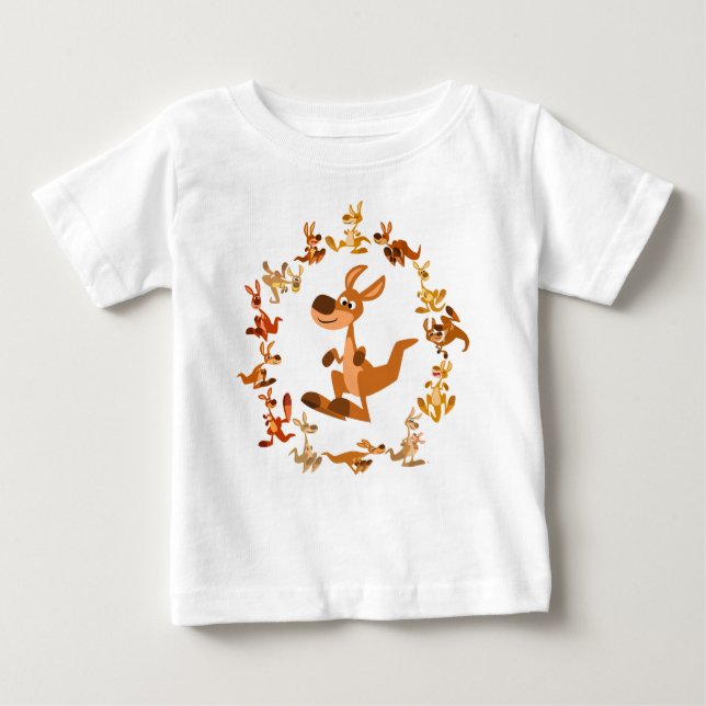 T-shirt mignon de bébé de mandala de kangourous de (Devant)