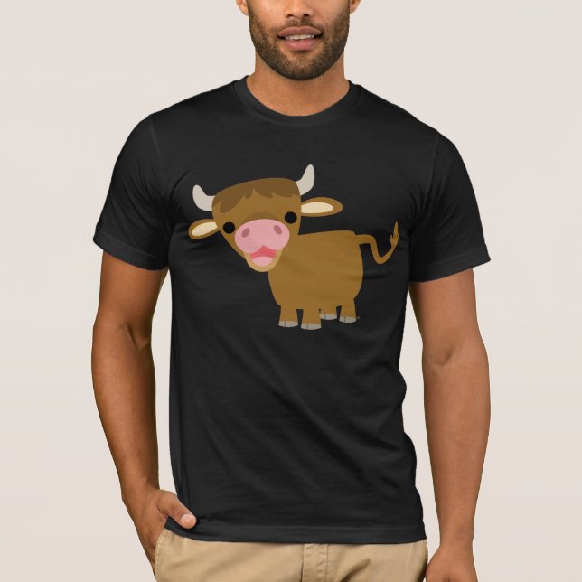 T-shirt mignon de boeuf de bande dessinée (Devant)