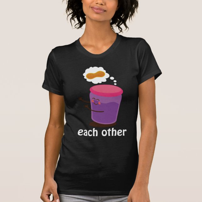 T-shirt Mignon de couples fait l'un pour l'autre (Devant)