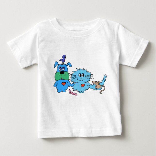 T-shirt mignon de créatures (Devant)