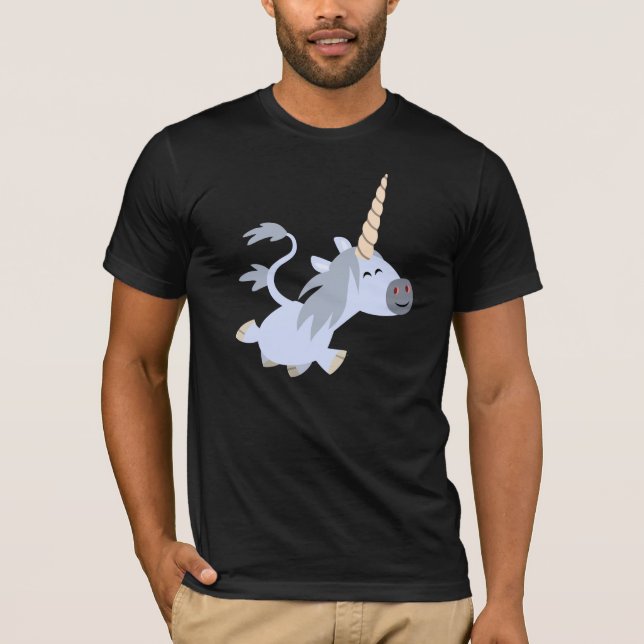 T-shirt mignon de licorne de bande dessinée de (Devant)