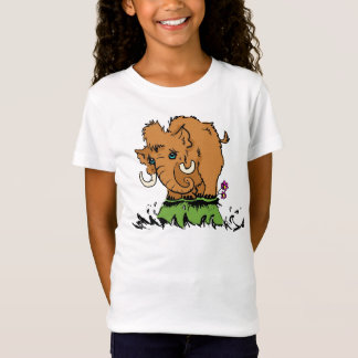T-shirt mignon de mammouth de bébé d'enfants