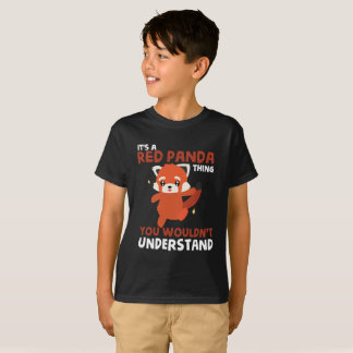 T-shirt mignon de panda rouge pour des enfants