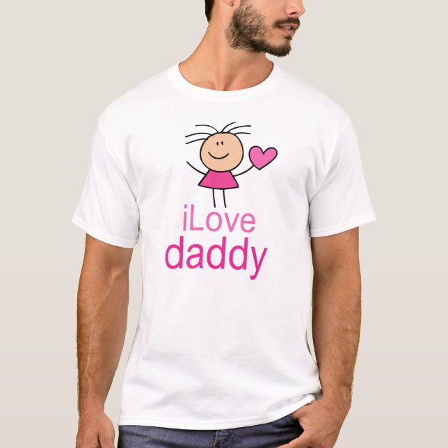 T-shirt mignon de papa d'amour d'I (Devant)