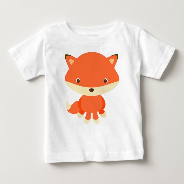 T-shirt mignon de renard de bébé (Devant)