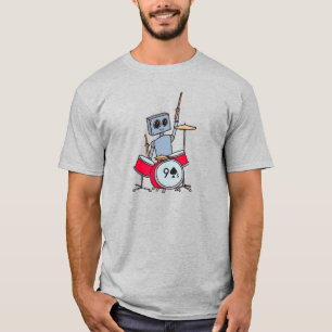 T-shirt mignon de robot de batteur