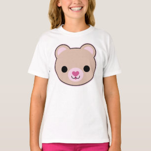 T-shirt mignon de sonnerie de filles d'ours de
