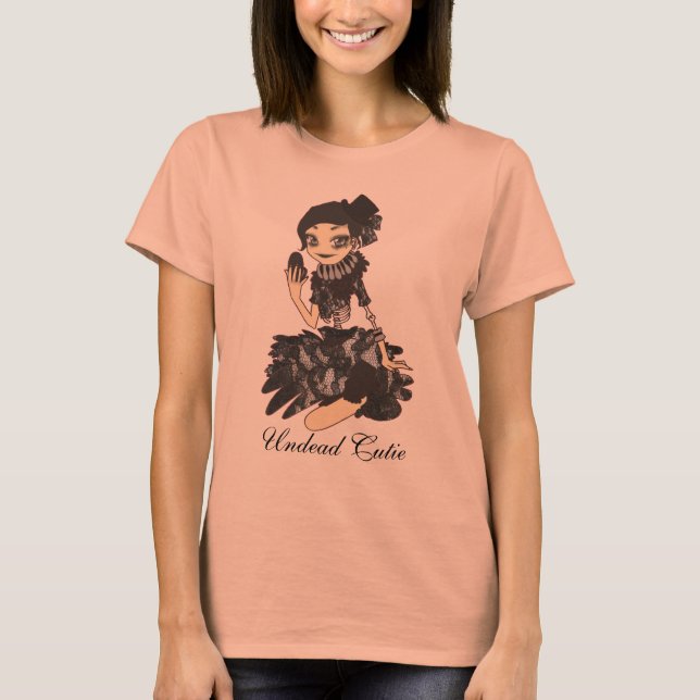 T-shirt mignon de zombi de vampires (Devant)