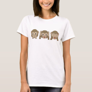 T-shirt mignon d'Emoji de singe